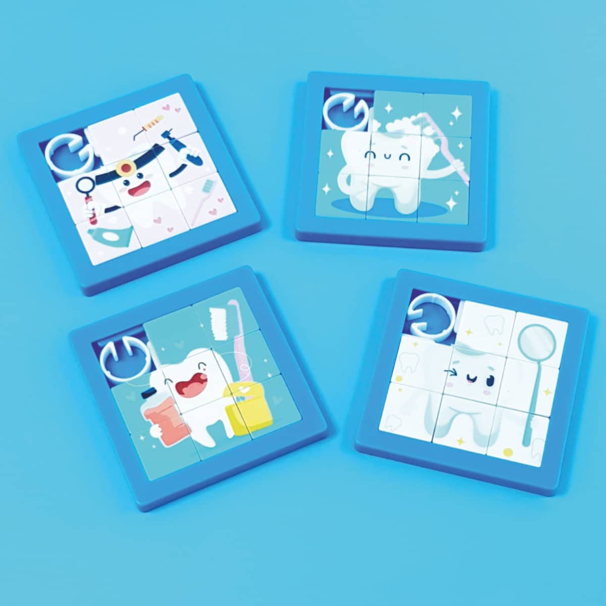 Schiebepuzzles Zähne Geduldspiele mit Zahnmotiven zum Verschenken in der Zahnarztpraxis