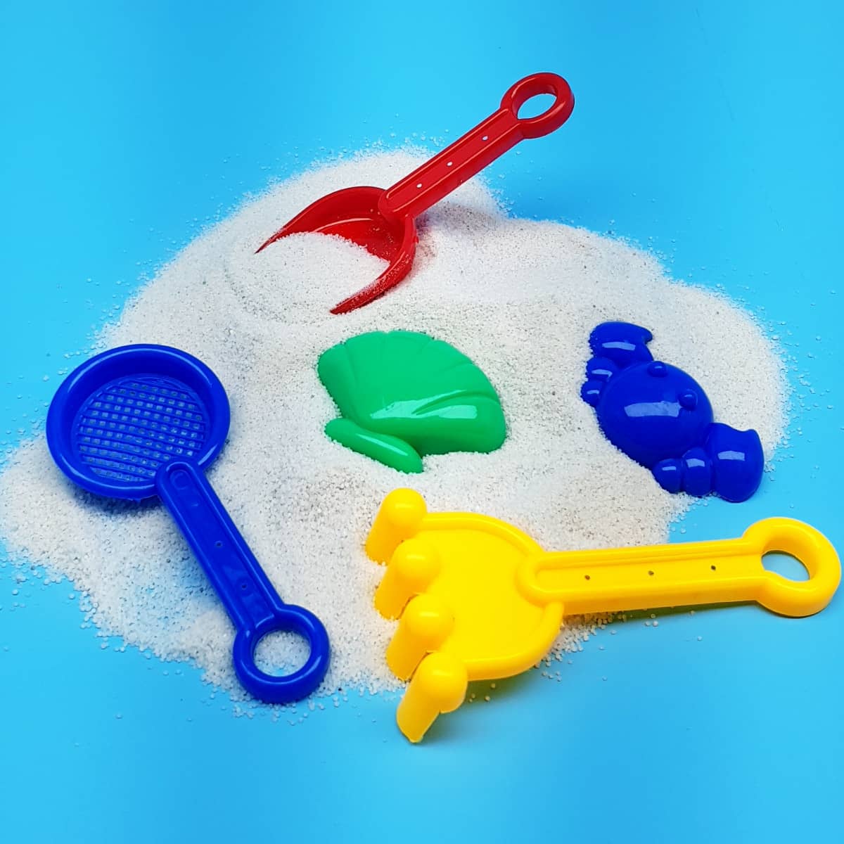 Mini-Sandspielzeug, 5er-Set Kleine Sandförmchen im Beutel