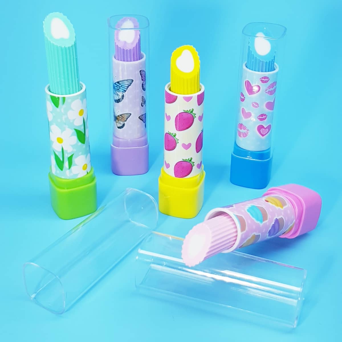 Radierer im originellen Lippenstift-Design