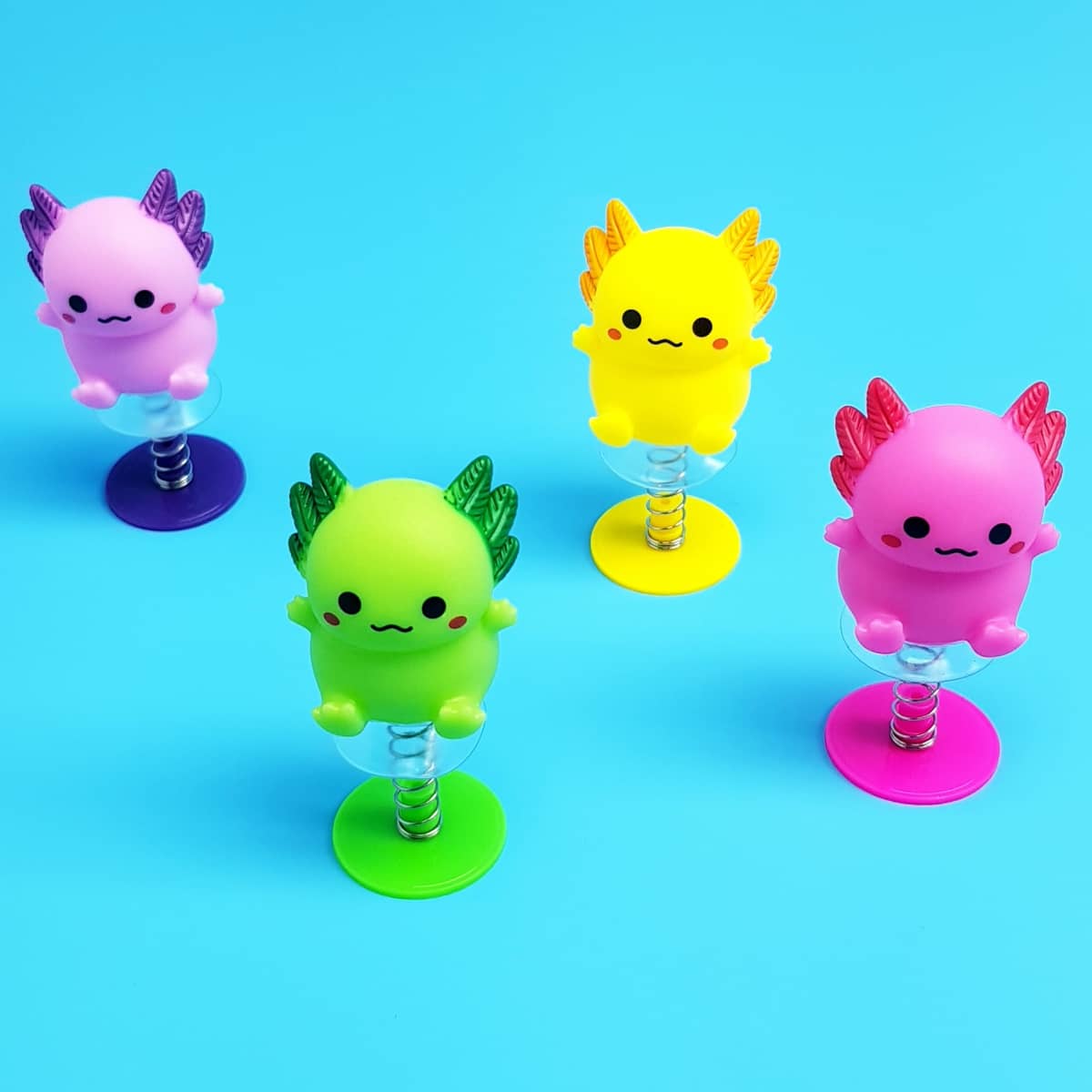 Axolotl Springfigur bunt