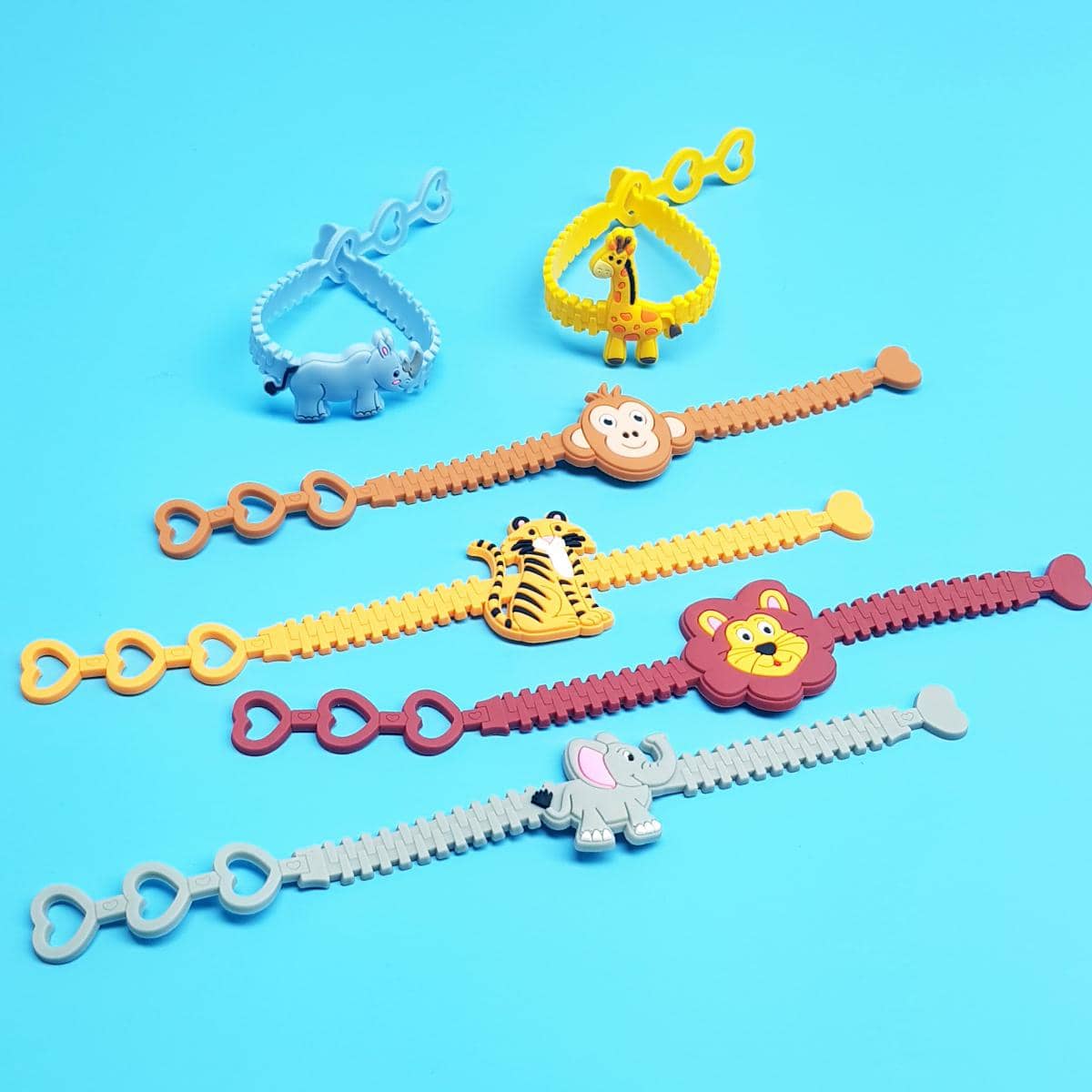 Silikon-Armbänder Wilde Tiere Safari-Animals Armschmuck Accessoires