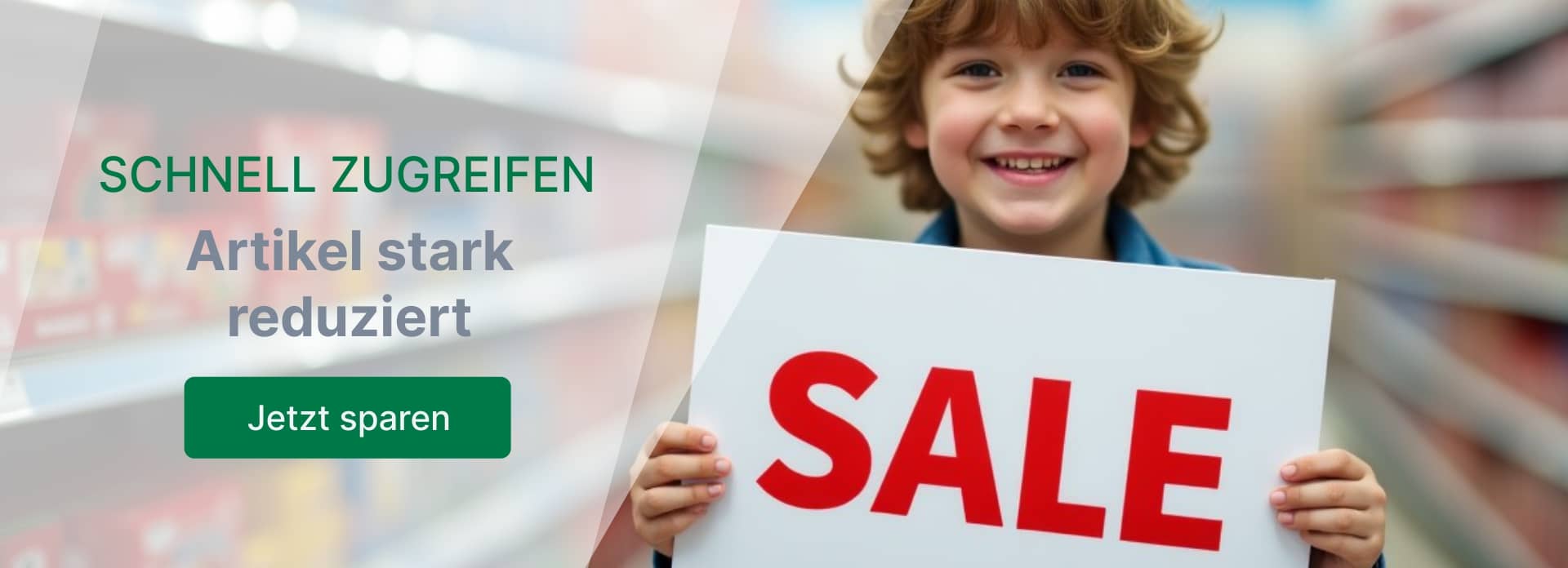 Reduzierte Artikel im Abverkauf zu Sonderpreisen