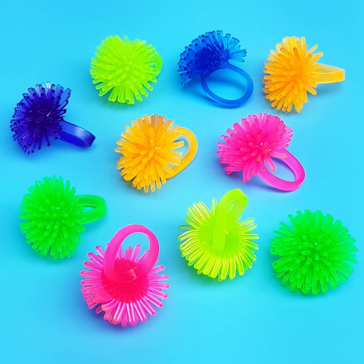 Neon-Igelring als Kinder-Zugabeartikel