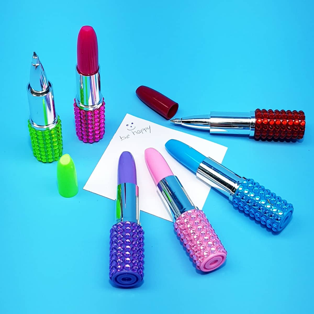 Kullis Lipstick mit blauer Minenfarbe Scherzartikel Schreibwaren