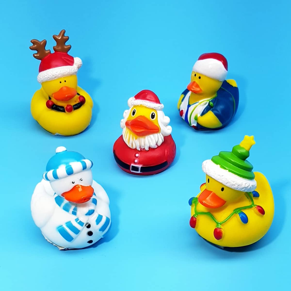 Badeenten Weihnachts-Mix Badewannenspielzeug für Kinder unter 3 Jahren mit verschiedenen weihnachtlichen Designs sehr vielfältig