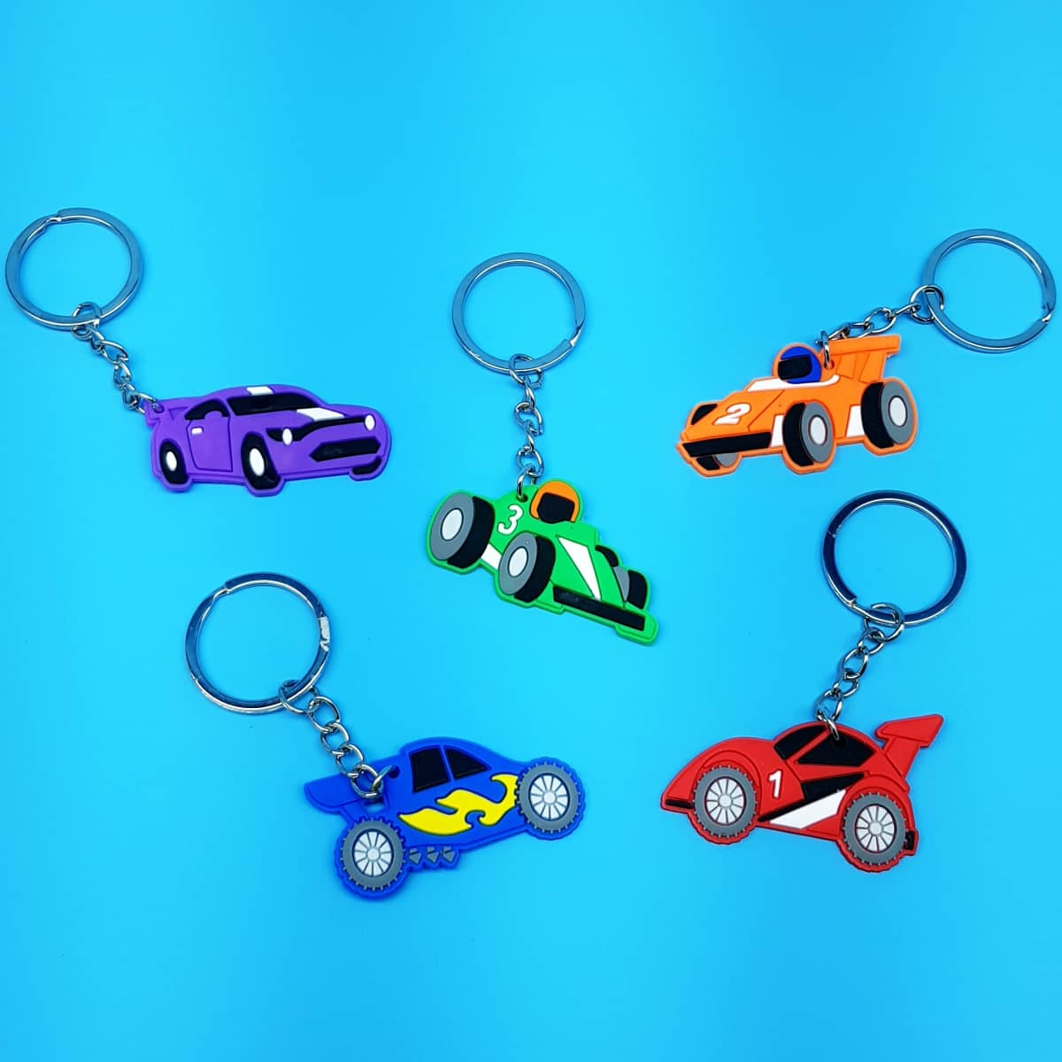 Schlüsselanhänger Autos Nützliches Accessoire mit Rennwagen-Motiven