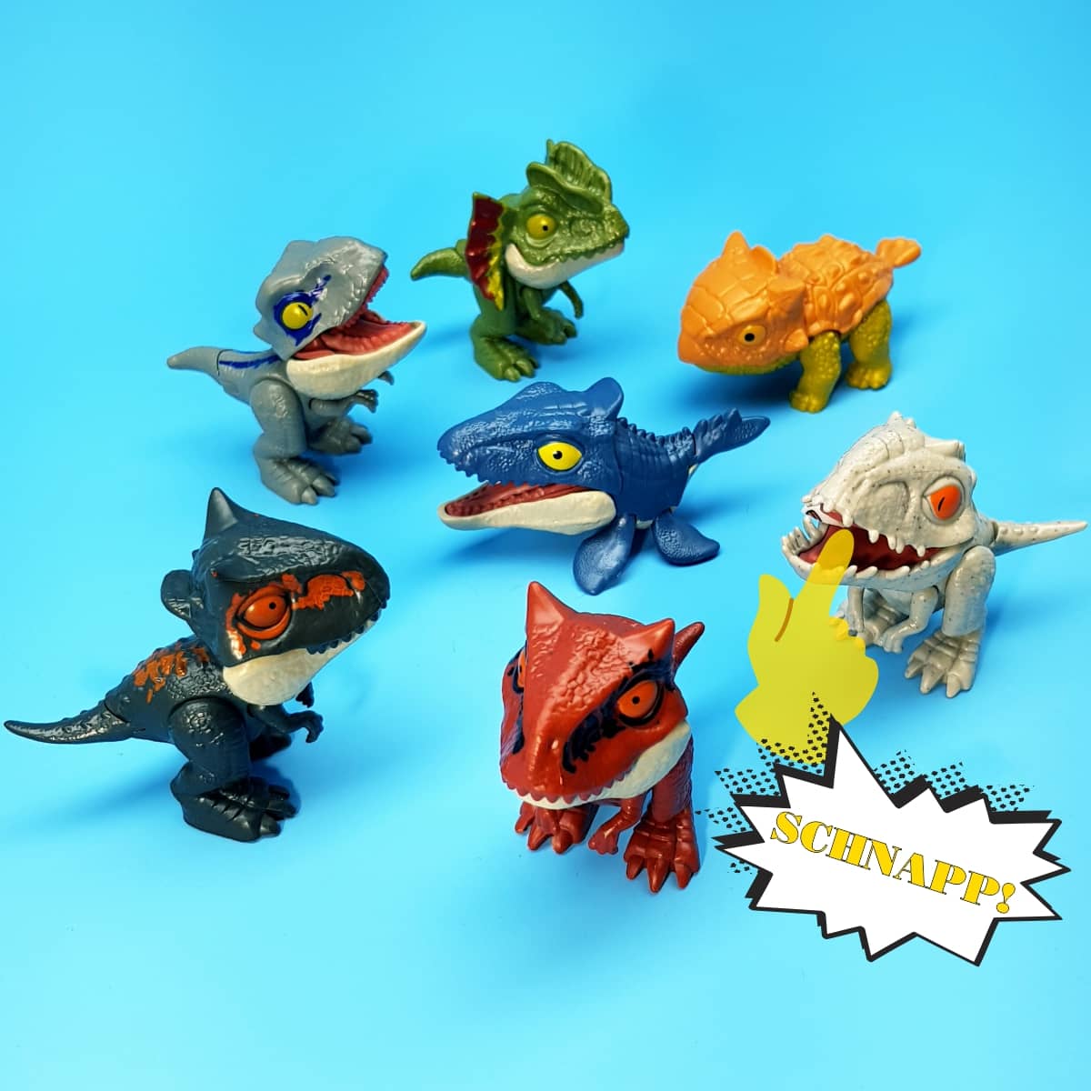 beißende Dinosaurier-Figuren