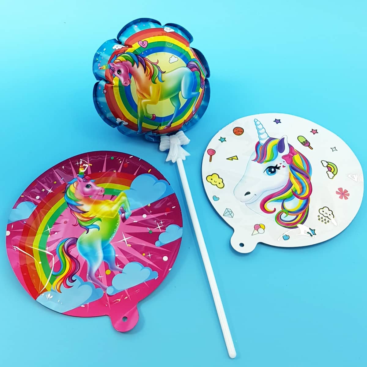 Ballon Einhorn, selbstaufblasbar Fantasievolle Luftballons mit Einhorn-Motiven