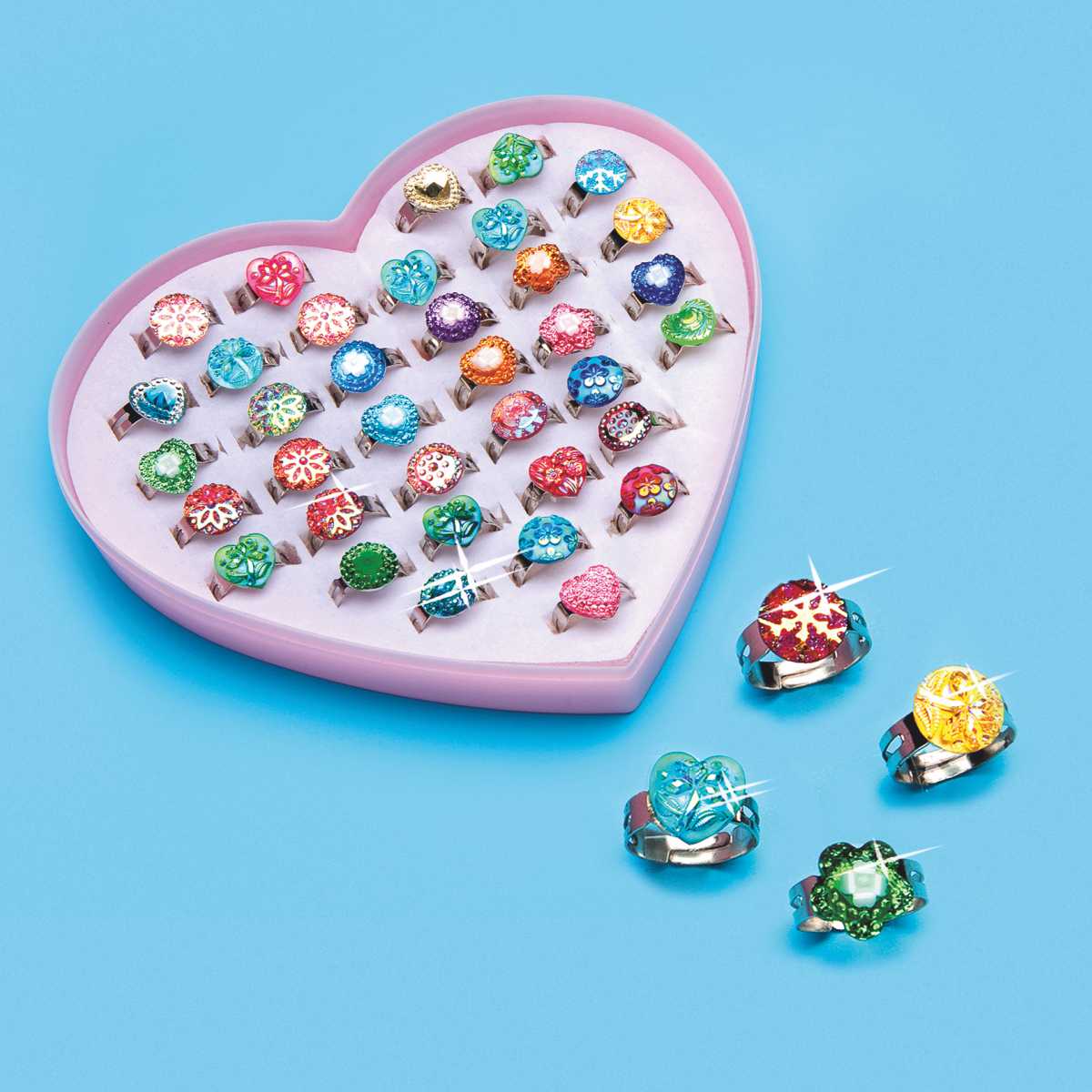 Kinderringe-Herzchen größenverstellbar