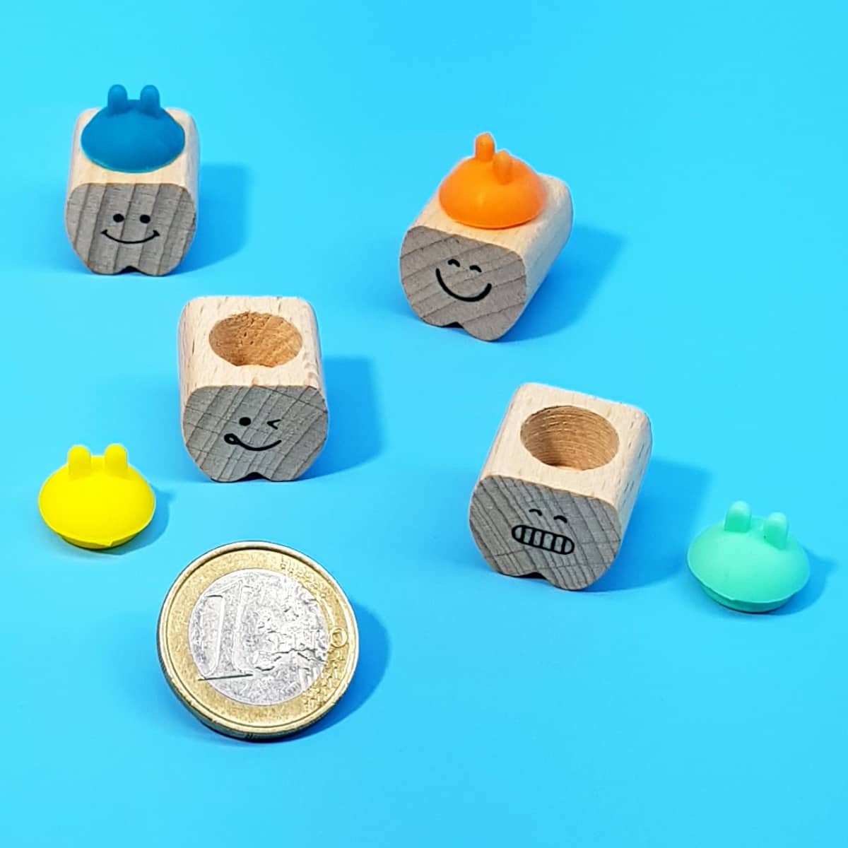 kleine Zahndose aus Holz für 1 Zahn