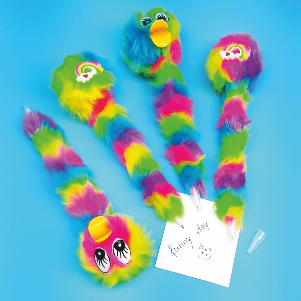 Lustige Kullis mit blauer Minenfarbe mit Plüsch und Kuschelfell witziger Artikel