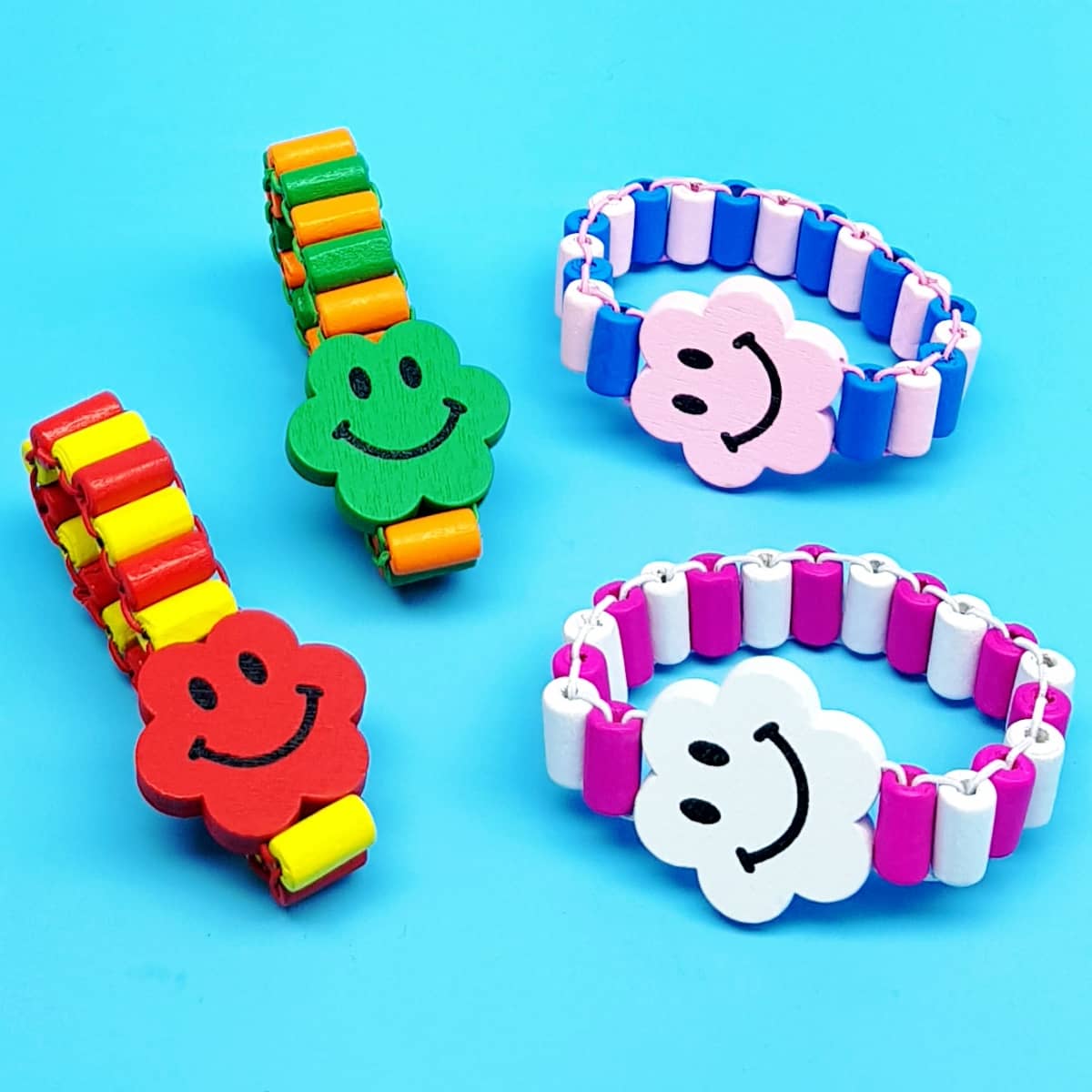 Holz-Armbänder Smiley