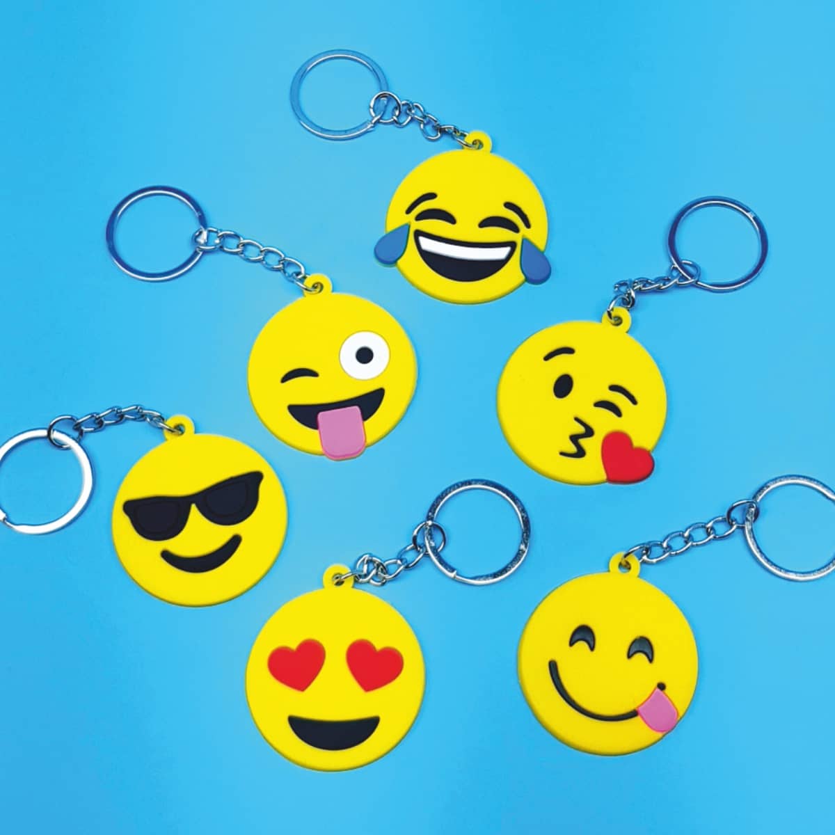 Schlüsselbund mit lustigen Smileys als praktischer Alltagshelfer
