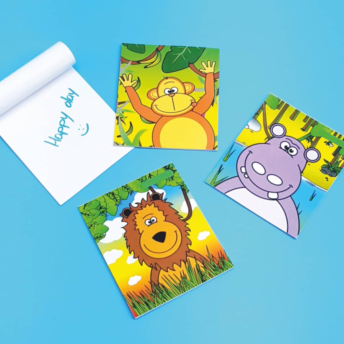 Schreibwaren für Notizen mit wilden Tiermotiven