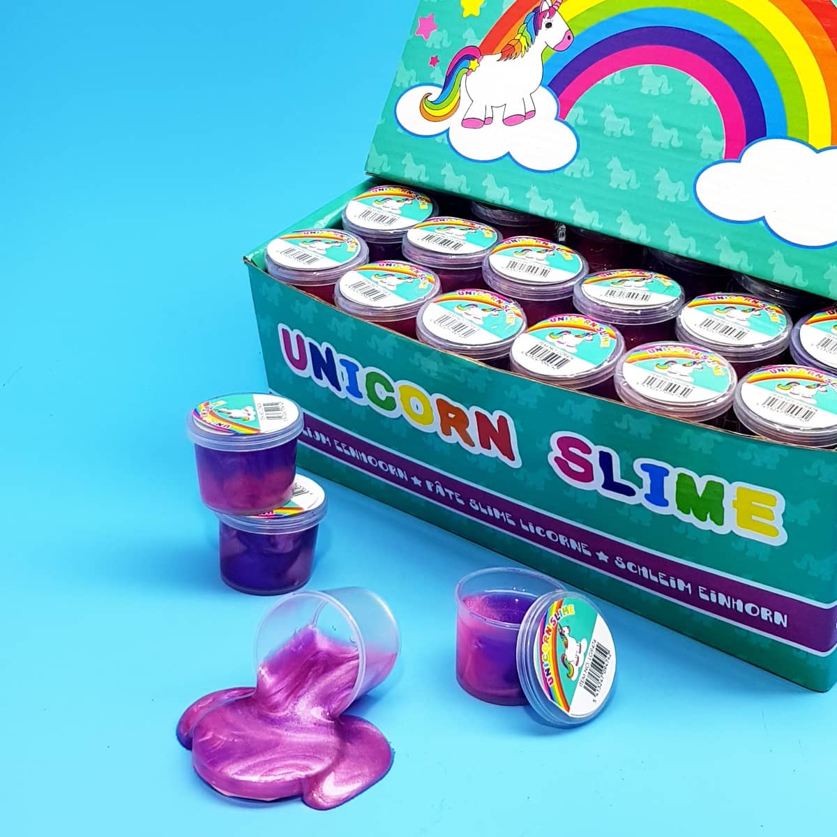Einhorn Schleim Glibberige zweifarbige Masse für spaßige Spiele